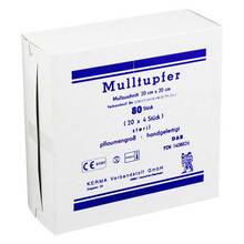 Mulltupfer 20x20cm pflaumengro&szlig; steril 20x4 St