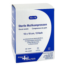 Mullkompressen 10x10 cm steril 12-fach 10x10 St