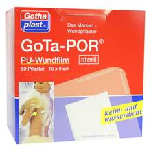 Gota-Por PU Wundfilm 10x6 cm steril Pflaster 50 St