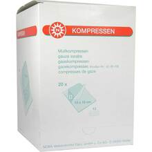 Mullkompressen 10x10cm 12-fa 20x5 St