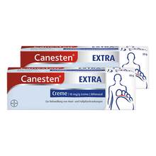 Abbildung: Canesten EXTRA Creme gegen Haut- und Fußpilzerkrankungen Creme, 2x50 g PZN 08032328