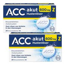Abbildung: ACC akut 600 mg Z Hustenlöser, Brausetabletten 2x20 St, Brausetabletten PZN 08032628