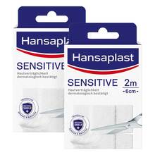 Abbildung: Hansaplast Sensitive Pflaster hypoallergen 6 cmx2 m 2 St, Pflaster PZN 08032821 