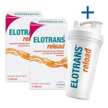 Abbildung: Elotrans reload Elektrolytpulver mit Vitaminen 2x15x7.57 g, Beutel PZN 08032834 