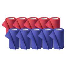 Abbildung: Idealast-haft color Binde 10 cm x 4 m sortiert 10 St, Binden PZN 10109488 