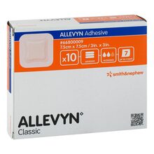 Allevyn Adhesive 7,5x7,5 cm hydrozell.Verband 10 St