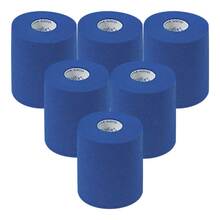 Gazofix color Fixierbinde koh&auml;siv 8 cmx20 m blau 6 St