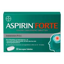 Abbildung: Aspirin FORTE 1000 mg überzogene Tabletten Überzogene Tabletten, 12 St PZN 14436770