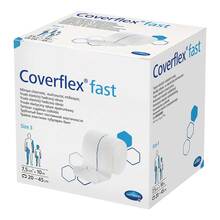 Abbildung: Coverflex fast Schlauchverband Größe 3 7,5 cmx10 m weiß 1 St, Verband PZN 15372641 