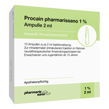 Procain pharmarissano 1% Injektionsl&ouml;sung Ampullen 2 ml 10x2 ml