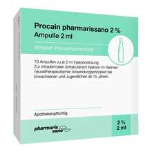 Procain pharmarissano 2% Injektionsl&ouml;sung Ampullen 2 ml 10x2 ml