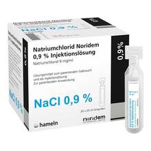 Natriumchlorid Noridem 0,9% Injektionsl&ouml;sung Ampulle  20x20 ml