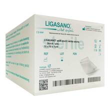 Ligasano wei&szlig; Verband 1x10x15 cm steril 20 St