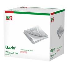 Gazin Mullkomp.7,5x7,5 cm steril 8fach 25x2 St