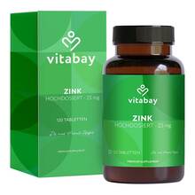 Abbildung: Zink 25 mg aus Zinkcitrat vegan hochdosiert Tabletten  120 St, Tabletten PZN 18237352