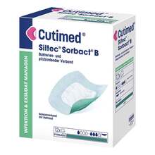 Cutimed Siltec Sorbact B PU-Verband 7,5x7,5 cm 12 St