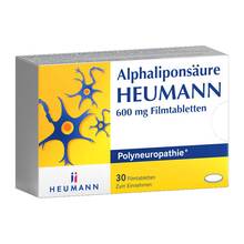 Abbildung: Alphaliponsäure Heumann 600 mg Filmtabletten 30 St, Filmtabletten PZN 19647336 