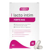 Abbildung: Lacto Intim Forte N45 + Biotin + Vitamin B2 & B3 Kapseln  30 St, Kapseln PZN 19862282 