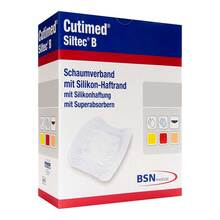 Cutimed Siltec B Schaumverband 7,5x7,5 cm mit Haftrand  12 St