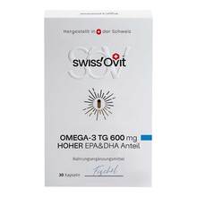 Abbildung: Swissovit Omega-3 TG 600 mg Fischöl EPA + DHA Kapseln  30 St, Kapseln PZN 20082773 