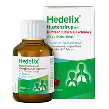 Abbildung: Hedelix Hustensirup mit Himbeer-Kirsch-Geschmack 100 ml, Sirup PZN 20223914 