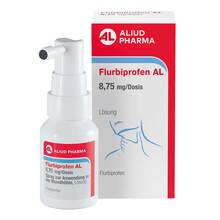 Abbildung: Flurbiprofen AL 8,75 mg / Dosis Spray Anw.Mundhöhle 15 ml, Spray PZN 20366714 