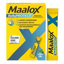 Abbildung: Maalox Refluprotect Suspension 20X10 ml, Suspension zum Einnehmen PZN 20624122 