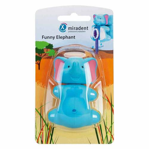 Miradent Kinderzahnb&uuml;rstenhalter Funny Elefant - 2