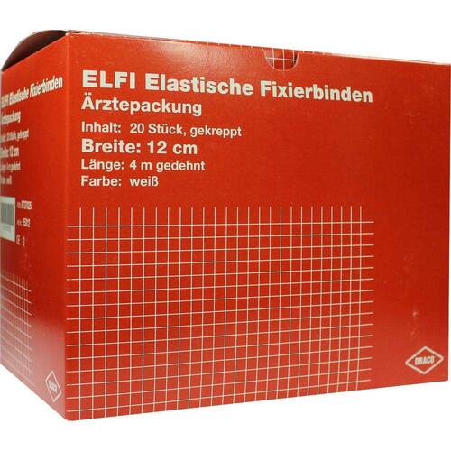 Dracoelfi elastisch Fixierbinde 12cmx4m gekreppt - 1