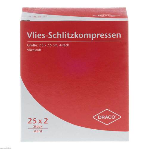 Schlitzkompressen Vlies 7,5x - 1