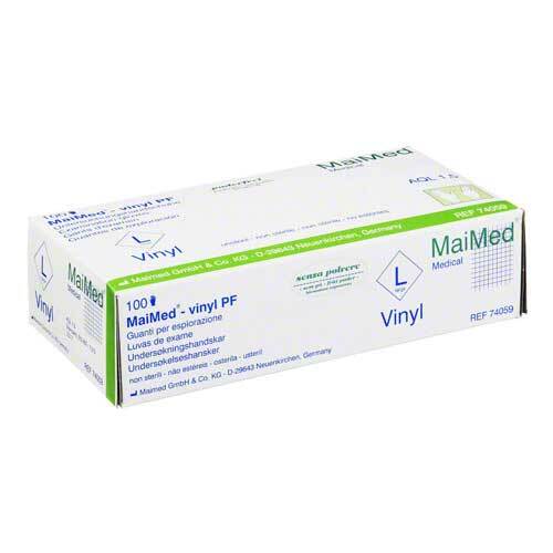 Maimed Handschuhe Vinyl puderfrei unsteril gro&szlig; - 1