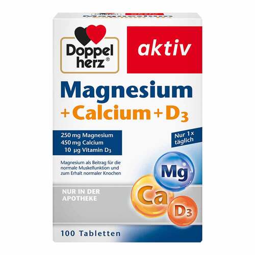 Doppelherz Magnesium+Calcium+D3 Tabletten - 1