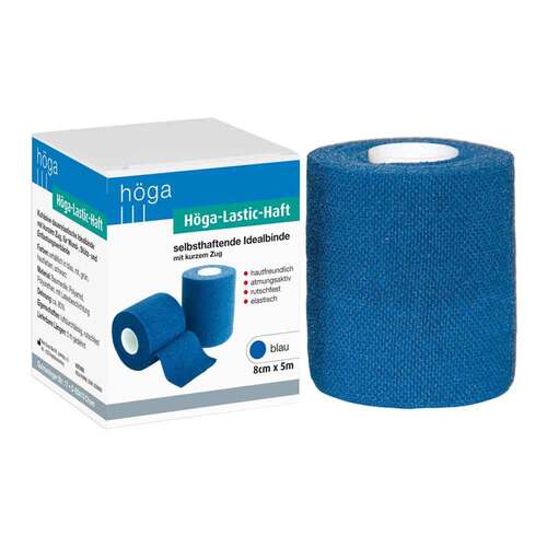 H&ouml;ga Lastic Haft Binde 8cmx5m blau - 1
