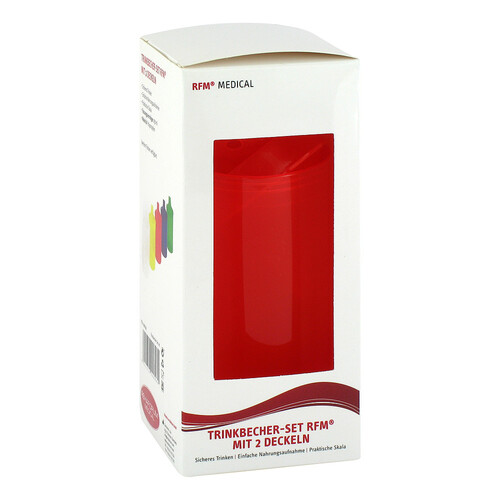 Trinkbecher mit 2 Deckeln ro - 1