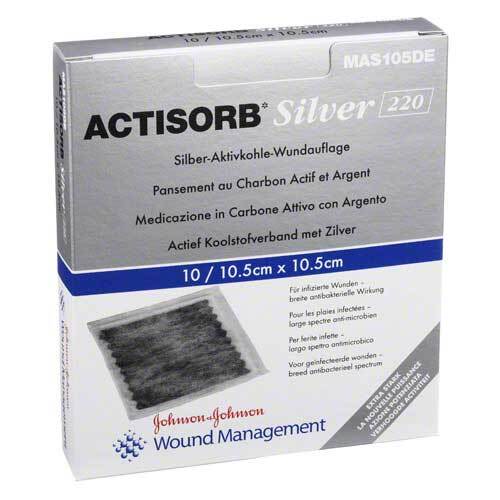 Actisorb 220 Silver 10,5x10,5 cm steril Kompressen - 1