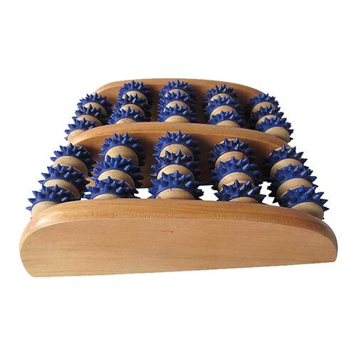 Fussmassageroller 10 Achsen Holz - 1
