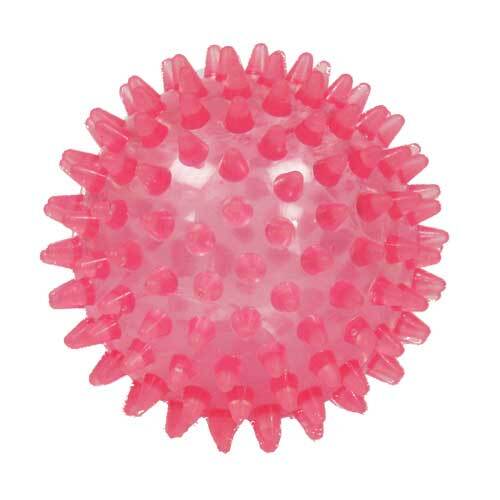 Igelball 9cm rot transparent - 1