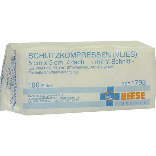 Schlitzkompressen Vlies 5x5c - 1