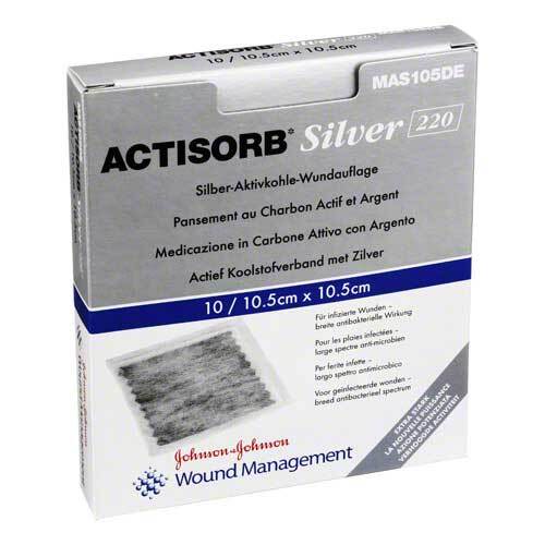 Actisorb 220 Silver 10,5x10,5 cm steril Kompressen - 1