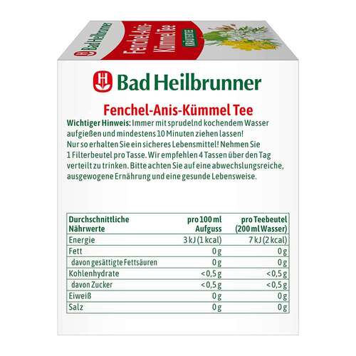 Bad Heilbrunner Tee Fenchel Anis K&uuml;mmel Filterbtl - 3
