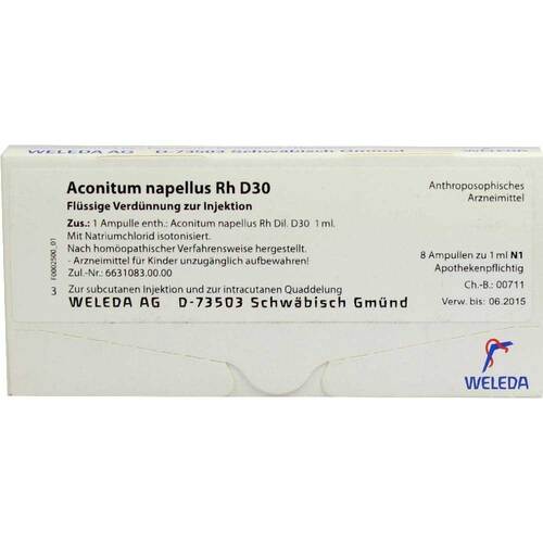 Aconitum napellus Rh D 30 Ampullen - 1