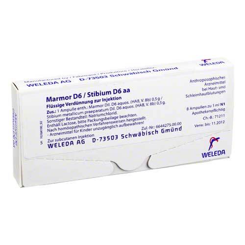 Marmor D 6 / Stibium D 6 aa Ampullen - 1