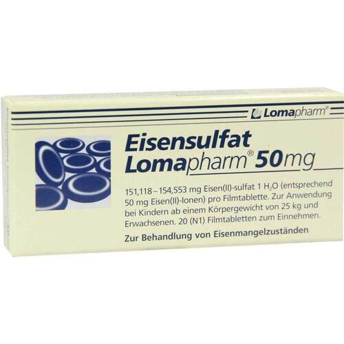 Eisensulfat Lomapharm 50 mg Filmtabletten - 1
