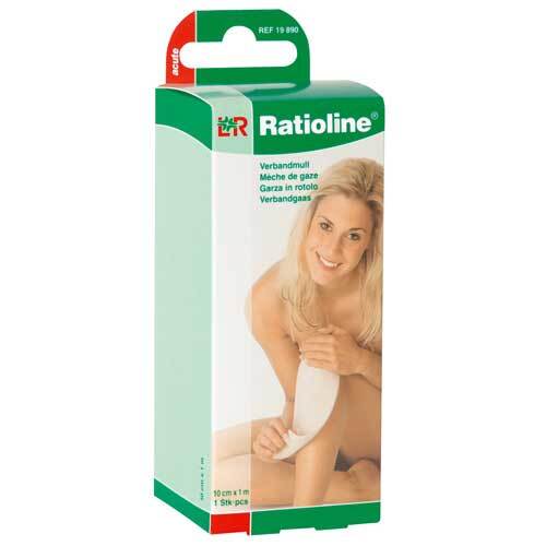 Ratioline acute Verbandmull 10 cm x 1 m gerollt - 1