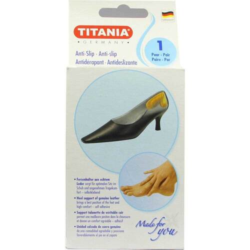 Anti Slip Fersenhalter aus Leder Titania - 1