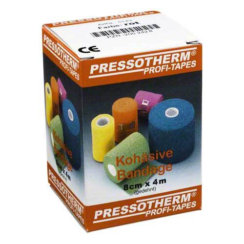 Pressotherm Koh&auml;sive Bandage 8cmx4m rot - 1