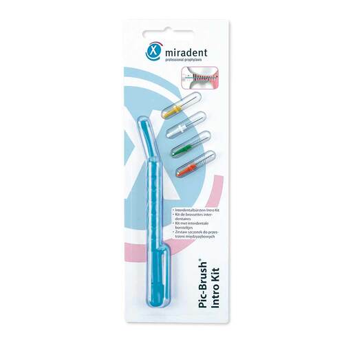 Miradent Interd.PIC-Brush Intro Kit blau 1Hal. + 4B. - 1