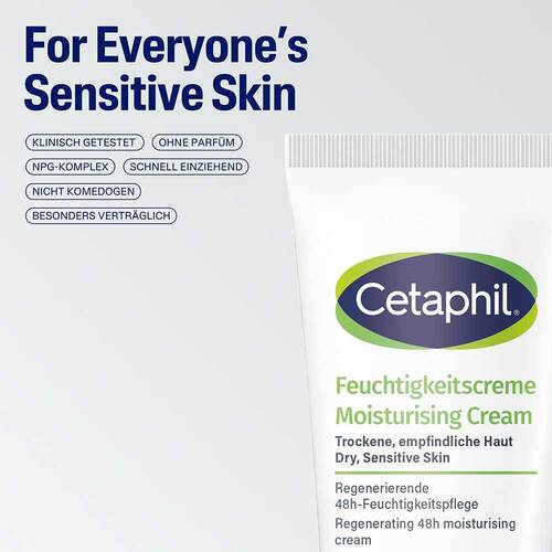 Cetaphil Feuchtigkeitscreme f&uuml;r trockene, empfindliche Haut - 5