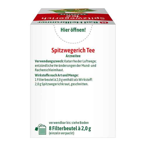 Bad Heilbrunner Tee Spitzwegerichkraut Beutel - 2