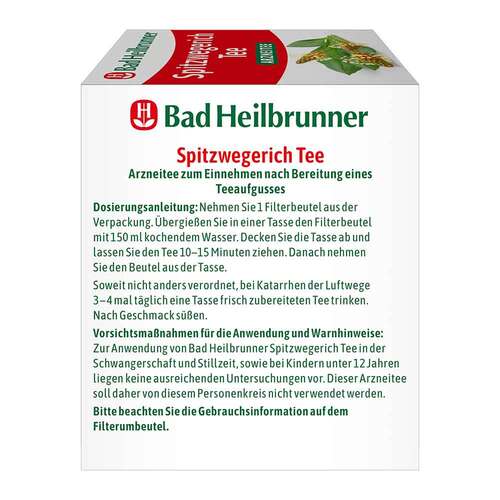 Bad Heilbrunner Tee Spitzwegerichkraut Beutel - 3